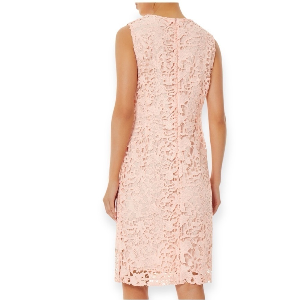 MING WANG Floral Lace Sheath Dress Pink Size XL NEW - Picture 3 of 6